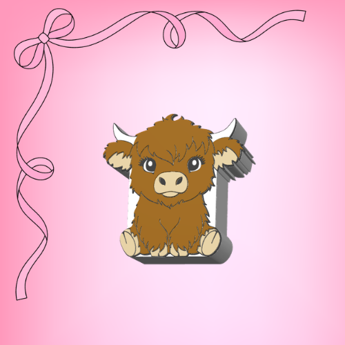 Highland cow Pen/Makeup Holder