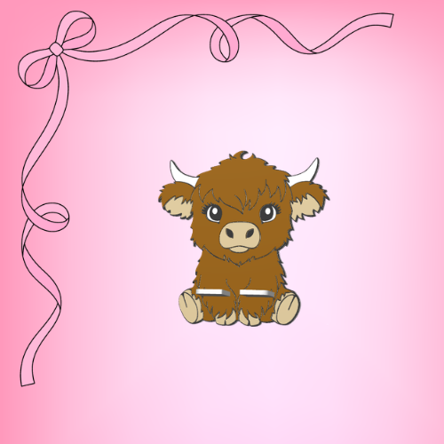 Highland Cow Phone Holder