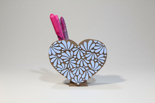 Talavera Heart Pen Holder