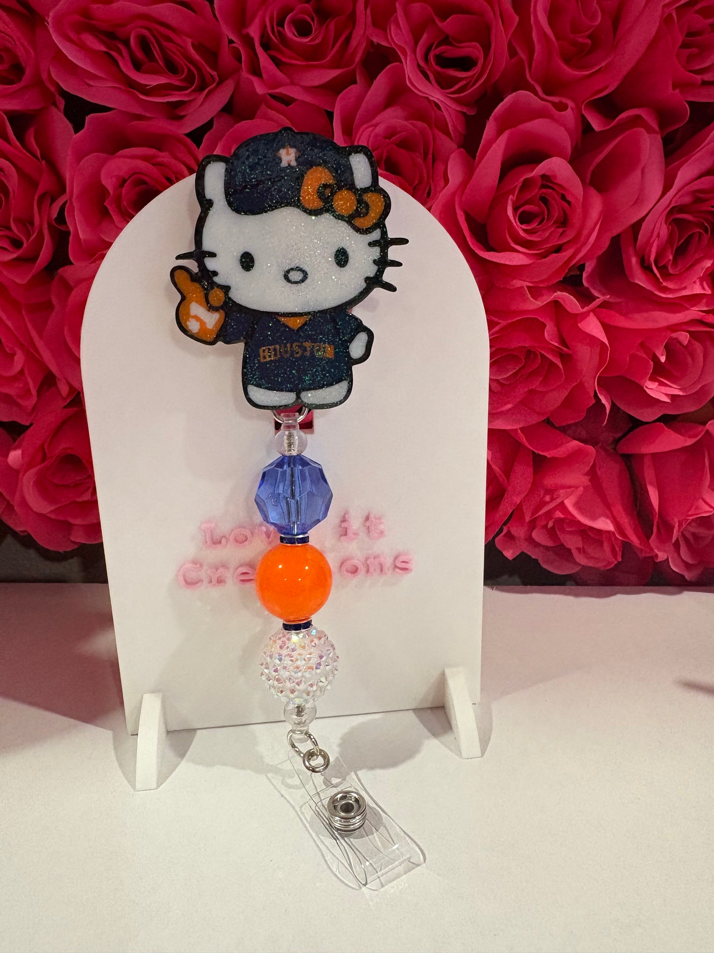 Blue Hello Kitty Badge Reel